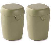 Snips Porta Yogurt Refrigerato, Contenitore per Merende e Pappe, 0,5 L,10 x 9 x 13 cm, Verde, Coperchio con Chiusura di Sicurezza (Confezione da 2)