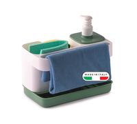 Snips Riordinello Porta Spugne Lavello Cucina 3 in 1, Dispenser Sapone 400 ml co