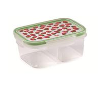 Snips |SnipsLock Lunch Box Rett 0,80LT Decoro Fragole Con Doppio Scomparto | Made in Italy | 100% BPA Free