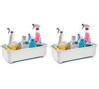 Snips Sottolavello, Organizer Sottolavello Cucina, Organizer Cucina, Porta Detersivi Salvaspazio, Cestello Sottolavello con Ruote, Colore Bianco, Made in Italy (Confezione da 2)