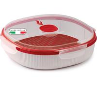 Snips - Vaporiera Microonde Bianca 2L per Cottura a Vapore Con 1 Contenitore E G