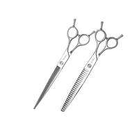 SnipStar 7,5 pollici Professional Pet forbici set JP440C acciaio dritto e forbici Chunker per la cura del cane, tasso di diradamento 45%