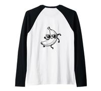 #snirt banana Joe tshirt divertente banana con occhiali da sole danze Maglia con Maniche Raglan