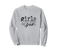 #snirt girls just wanna have fun, maglietta da ragazza con cappuccio Felpa