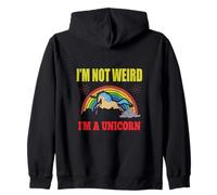 #snirt io non sono strano io sono un unicorno divertente signora Felpa con Cappuccio