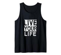 #snirt live your live your life t-shirt, stampa con cappuccio Canotta
