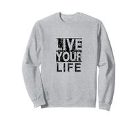 #snirt live your live your life t-shirt, stampa con cappuccio Felpa