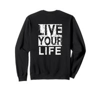 #snirt live your live your life t-shirt, stampa con cappuccio Felpa
