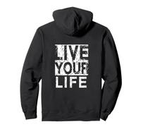 #snirt live your live your life t-shirt, stampa con cappuccio Felpa con Cappuccio