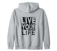 #snirt live your live your life t-shirt, stampa con cappuccio Felpa con Cappuccio
