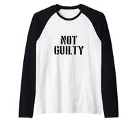 #snirt not guilty - Maglietta con cappuccio, motivo innocente Maglia con Maniche Raglan