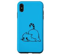 #snirt piccolo gatto pigro t-shirt divertente motivo gattino Custodia per iPhone XS Max