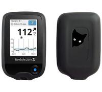 SNK BlackCat - Custodia in silicone per Freestyle Libre 3 Freestyle Libre 2, colore: Nero