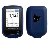 SNK Designed-BlackCat - Custodia in silicone per Freestyle Libre 3 Freestyle Libre 2, colore: Blu