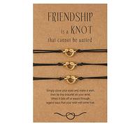 Snkm97 - Braccialetto con nodo d'amore, per donne, amici, sorelle, Natale, damigella d'onore, matrimonio, compleanno, One Size, Metallo, Nessuna pietra preziosa