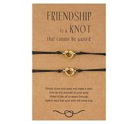 Snkm97 - Braccialetto con nodo d'amore, per donne, amici, sorelle, Natale, damigella d'onore, matrimonio, compleanno, One Size, Metallo, Nessuna pietra preziosa