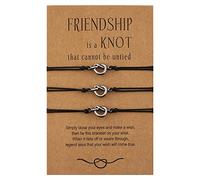 Snkm97 - Braccialetto con nodo d'amore, per donne, amici, sorelle, Natale, damigella d'onore, matrimonio, compleanno, One Size, Metallo, Nessuna pietra preziosa