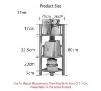 SNMIT Libreria Angolare A 3/4/5 Livelli, Scaffale Angolare Alto Aperto, Libreria Angolare Da Terra, Scaffale Portaoggetti In Legno A Forma Di L Per Piccoli Spazi(Original wood color,3-tiers)