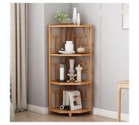 SNMIT Libreria Angolare A 3/4/5 Ripiani, Scaffale Angolare Alto Aperto, Libreria Angolare, Scaffale Portaoggetti In Legno A Forma Di L Per Piccoli Spazi(4-tiers)