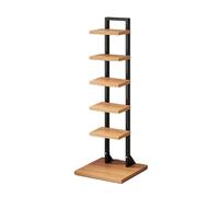 SNMIT Libreria Angolare A 4/6/8 Ripiani, Ripiano Angolare Alto, Libreria Angolare In Legno, Contenitore Ad Angolo Retto, Adatta Per Sala Studio(Black,6 tier)