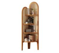 SNMIT Libreria Angolare, Espositore Portaoggetti Con Pannello Posteriore, Librerie Angolari A L, Contenitore Indipendente For Soggiorno, Cucina, Ufficio(Original color)