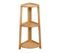 SNMIT Librerie Angolari A 3 Ripiani, Libreria Angolare In Legno, Scaffale Angolare Alto Da Terra, Contenitore Indipendente A 90° For Piccoli Spazi In Sala Studio(Original wood color)