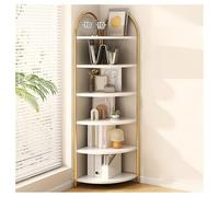 SNMIT Librerie Angolari A 6 Ripiani, Libreria Angolare A L, Supporto Angolare, Ripiani Espositivi, Spazio Aperto For Soggiorno, Ufficio, Casa(6 tiers)