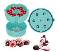 Snocciolatore per Ciliegie a 6 Fori,Dancepandas Togli Noccioli Ciliegie,Leva Nocciolo Ciliegie,Denocciolatore Cherries Snocciolatu Strumento,Ciliege Seed Remover Multifunzionale