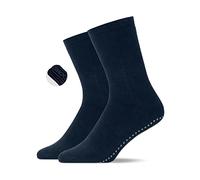 Snocks 2x Calze Antiscivolo Uomo Calzini Sportivi Yoga Blu Taglia 47-50 Calzini Antiscivolo Uomo 47-50 Invernali Pilates Calze Yoga Antiscivolo