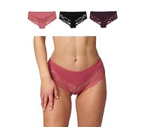 Snocks 3-Pack Hipster Mutande Donna di Cotone Organico - Hipster Intimo Donna Mutande - Mix (Malva/Vino/Nero) - M