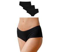 Snocks Mutande Donna Cotone 3X Slip Donna Cotone Vita Bassa Nero Taglia L (40-42) Culotte Donna Nere Slip Donna Cotone Senza Cuciture Vita Media