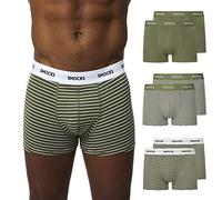 Snocks Pacco 6 Boxer Uomo Cotone Bio Elasticizzato - Mutande Uomo Senza Etichette Irritanti - Boxer Pack Taglia S-4XL
