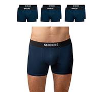 Snocks Pacco da 6 Boxer Uomo Cotone Organico con Logo - Elasticizzato e Senza Etichette