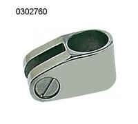 Snodo a forcella per tendalino barca perno 8 mm tubo da 25 mm inox