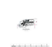 SNODO CON ATTACCHI QUADRO MASCHIO E FEMMINA 3/8" CROMATO ART. 910/25