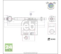 Snodo giunto assiale scatola sterzo Febi Anteriore per MAZDA CX-5