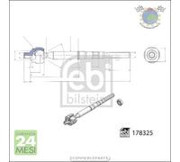 Snodo giunto assiale scatola sterzo Febi Anteriore per RENAULT TALISMAN ESPACE