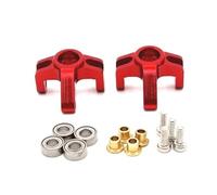 Snodo Sterzo Rc Per FMS FCX24M Per Camel D90 D110 Per Defender First Per Range Per Rover Trovato 1/24 Anteriore In Metallo Tazza Dello Sterzo RC Parti Di Automobili(Red)