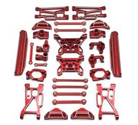 Snodo Sterzo Rc Per Hyper GO Per MJX 10208 1/10 Lega Alluminio Del Metallo Anteriore Posteriore Sterzo Tazza C Per Seat RC Crawler Piccolo Mostro Auto Parti Aggiornamento(Red)