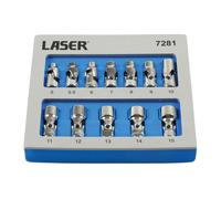 Snodo Universale Presa Set 0.6cmD 12pc - Laser 7281 Nuovo