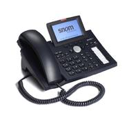 Snom 370 - Telefono VoIP basato su SIP, display grafico orientabile ad alta risoluzione, vivavoce, doppia porta Ethernet, PoE, senza caricatore,colore: Nero