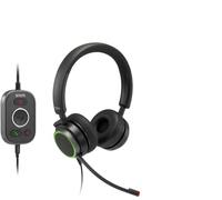 Snom Cuffie con filo, con Microfono, Antirumore, ideali per Ufficio / Call Center, Colore Nero - A330D