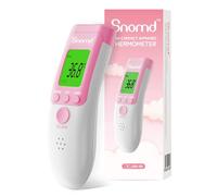 Snomd Termometro Febbre Infrarossi Termometro Neonato Senza Contatto Termometro Digitale per la Fronte con Allarme Febbre, Lettura Istantanea, Richiamo Della Memoria