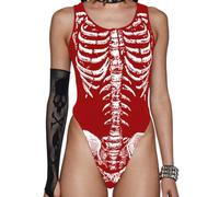 SNOMYRS Costume da donna a maniche corte per Halloween, costume da rave