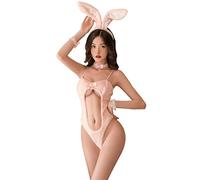 SNOMYRS Lingerie sexy da donna da coniglietto in pizzo Anime Coniglio Senpai Cosplay Costume Costume Un Pezzo Body