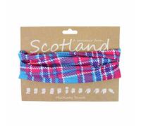 Snood Multiway Tartan Rosa E Blu Un Souvenir Dalla Scozia Unisex