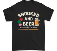 Snooker E Birra That's Why I'M Here T-Shirt 100% Cotone