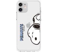 Snoopy and Friends Big Face Clear Jelly Case per iPhone 15 14 13 12 Pro Max Plus