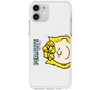 Snoopy and Friends Big Face Clear Jelly Case per iPhone 15 14 13 12 Pro Max Plus