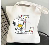 Snoopy AZ Lettera Borsa in tela Shoping Bag Donna Peanuts Tutte Le Lettere